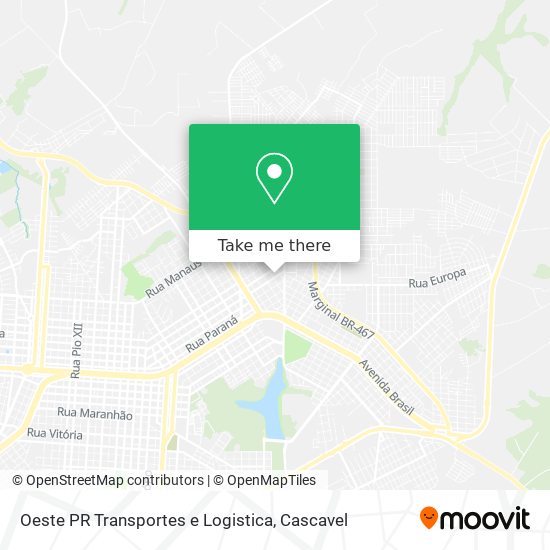 Oeste PR Transportes e Logistica map