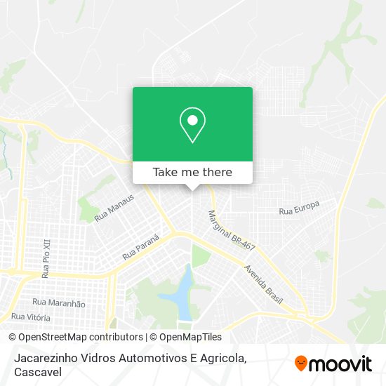 Jacarezinho Vidros Automotivos E Agricola map