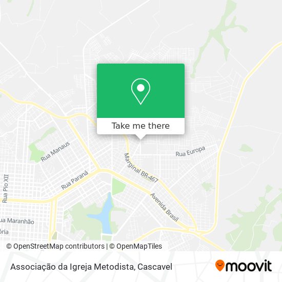 Associação da Igreja Metodista map