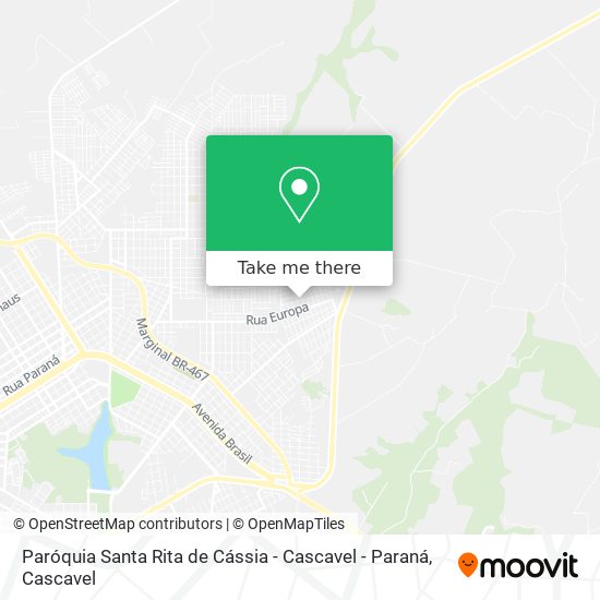 Paróquia Santa Rita de Cássia - Cascavel - Paraná map