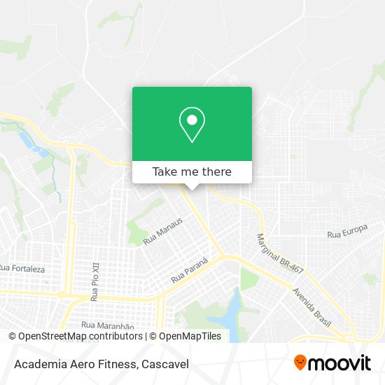 Mapa Academia Aero Fitness