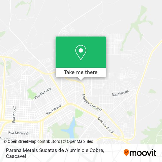 Parana Metais Sucatas de Aluminio e Cobre map