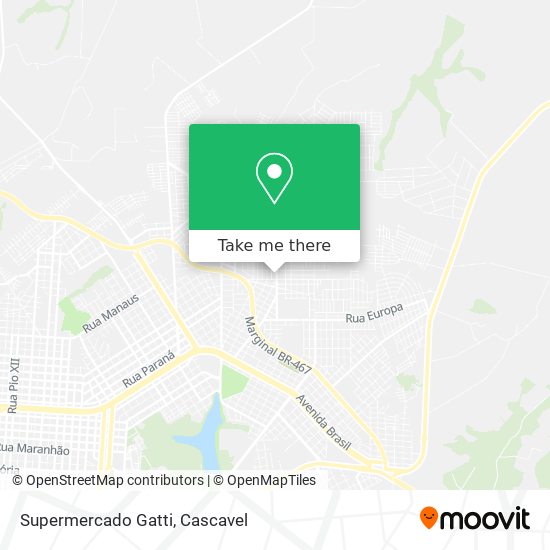 Supermercado Gatti map