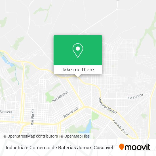 Indústria e Comércio de Baterias Jomax map