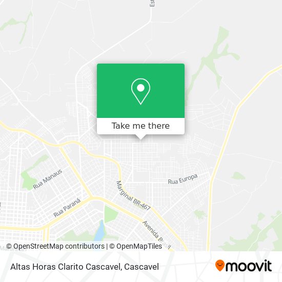 Altas Horas Clarito Cascavel map