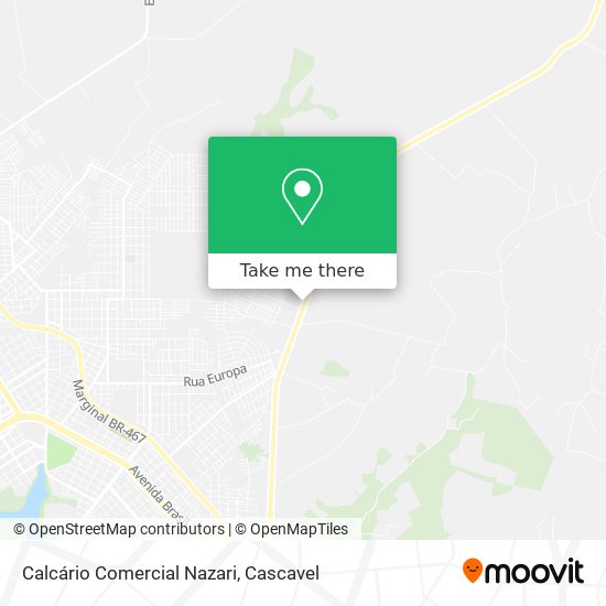 Calcário Comercial Nazari map