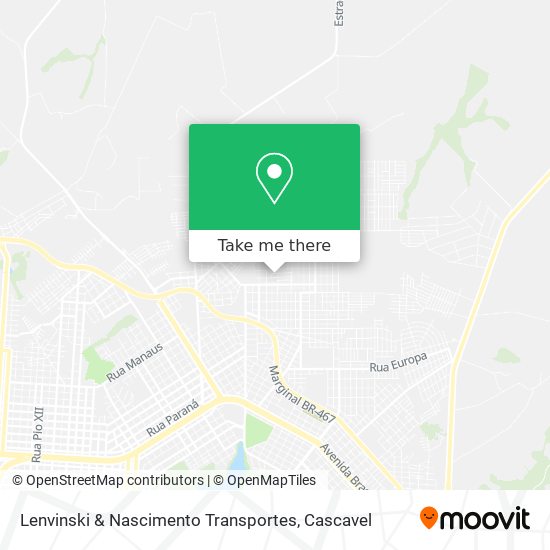 Lenvinski & Nascimento Transportes map