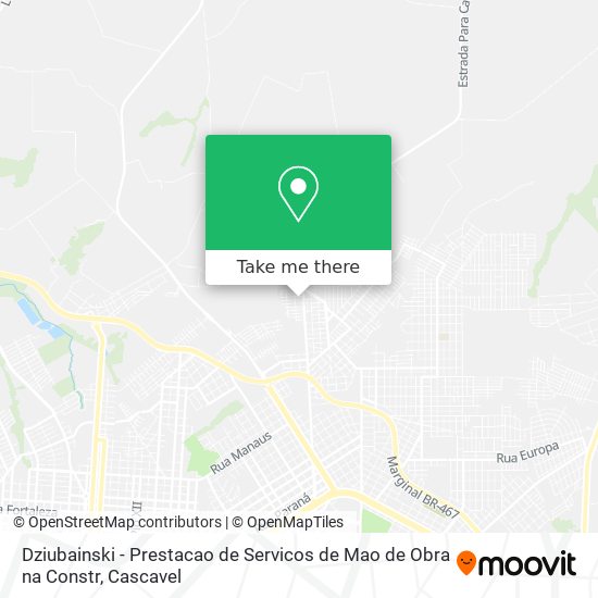 Dziubainski - Prestacao de Servicos de Mao de Obra na Constr map
