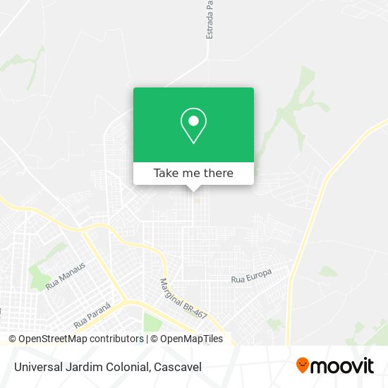 Universal Jardim Colonial map