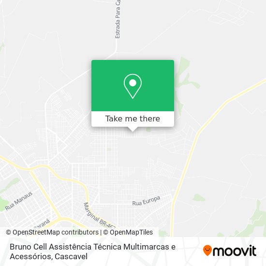 Mapa Bruno Cell Assistência Técnica Multimarcas e Acessórios