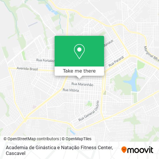 Academia de Ginástica e Natação Fitness Center map