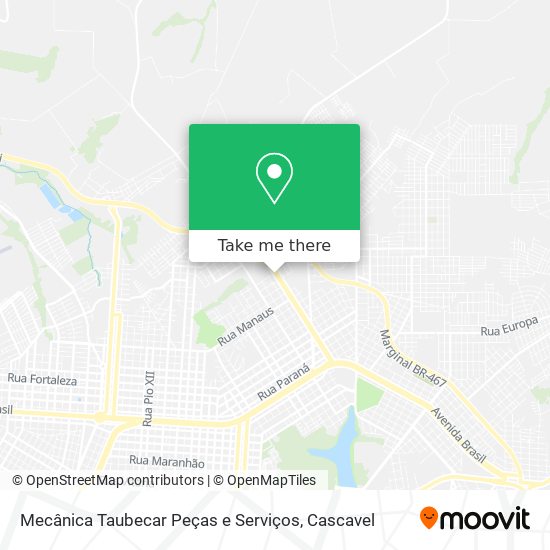 Mecânica Taubecar Peças e Serviços map