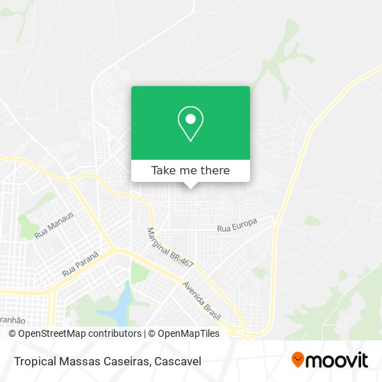 Tropical Massas Caseiras map