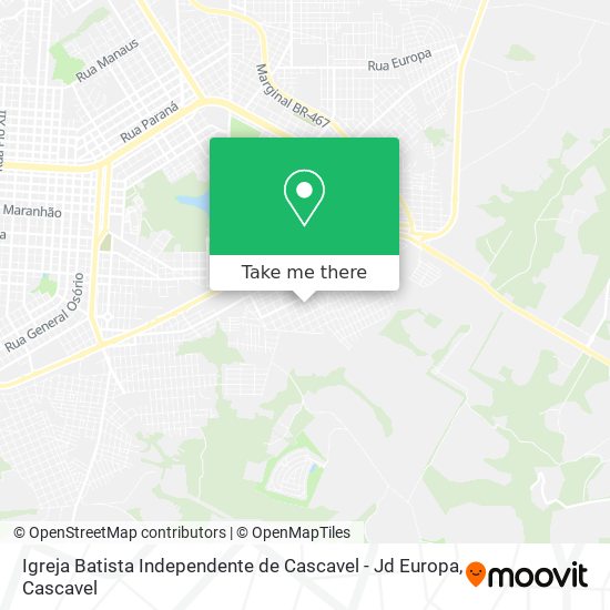 Igreja Batista Independente de Cascavel - Jd Europa map