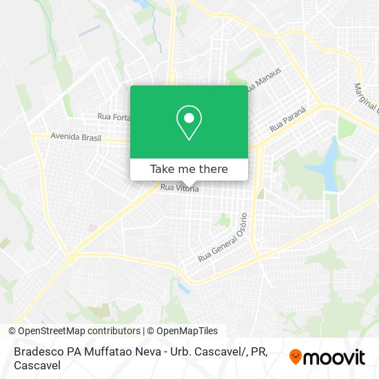 Bradesco PA Muffatao Neva - Urb. Cascavel / , PR map
