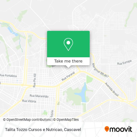 Talita Tozzo Cursos e Nutricao map