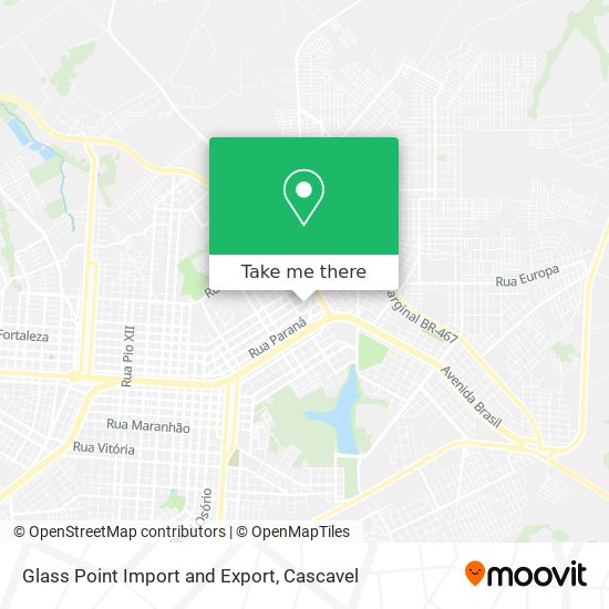 Glass Point Import and Export map