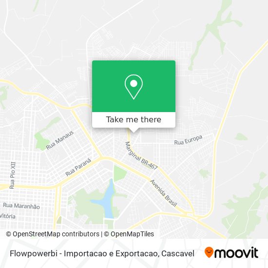 Flowpowerbi - Importacao e Exportacao map