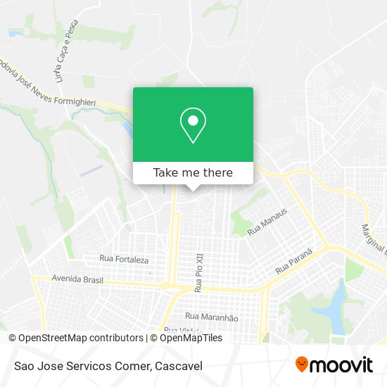 Sao Jose Servicos Comer map