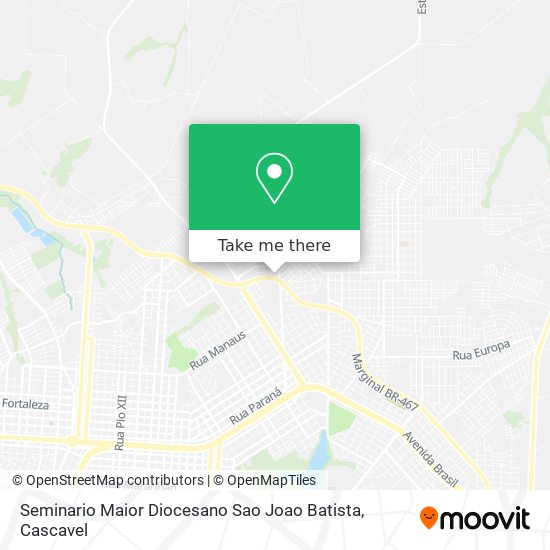 Seminario Maior Diocesano Sao Joao Batista map