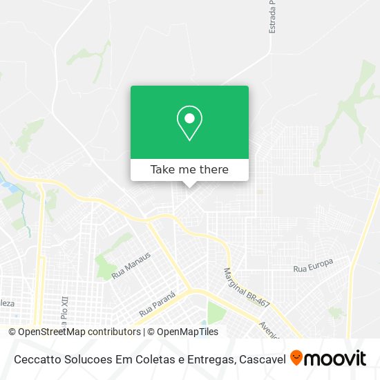 Ceccatto Solucoes Em Coletas e Entregas map