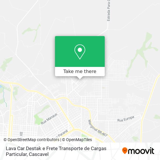 Lava Car Destak e Frete Transporte de Cargas Particular map