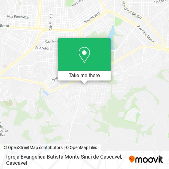 Igreja Evangelica Batista Monte Sinai de Cascavel map