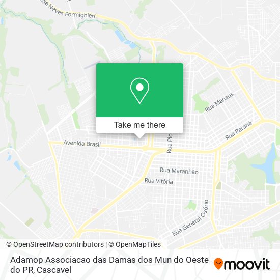 Adamop Associacao das Damas dos Mun do Oeste do PR map
