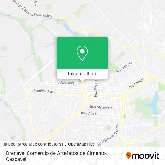 Mapa Drenavel Comercio de Artefatos de Cimento