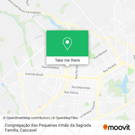 Mapa Congregação das Pequenas Irmãs da Sagrada Família