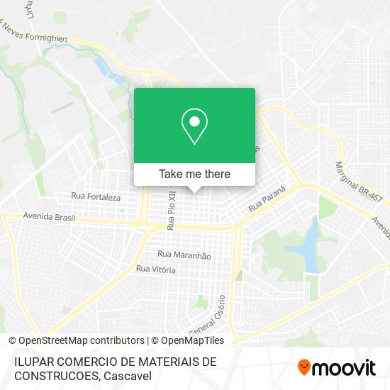 Mapa ILUPAR COMERCIO DE MATERIAIS DE CONSTRUCOES