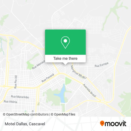 Motel Dallas map