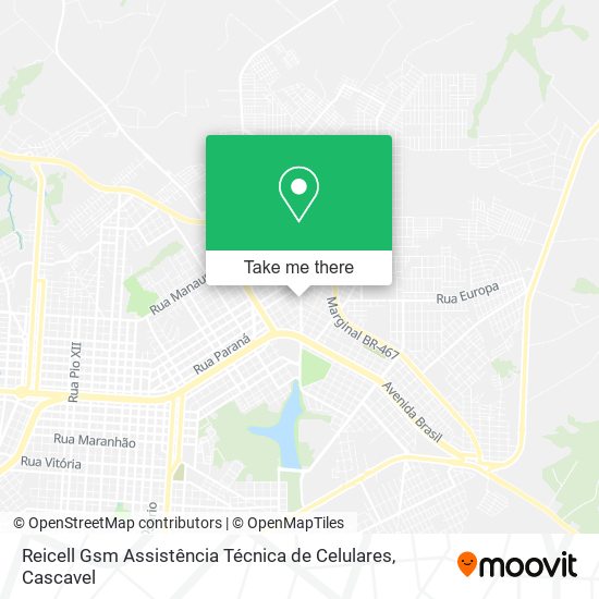 Mapa Reicell Gsm Assistência Técnica de Celulares