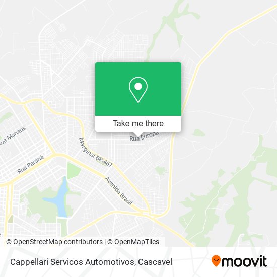 Mapa Cappellari Servicos Automotivos