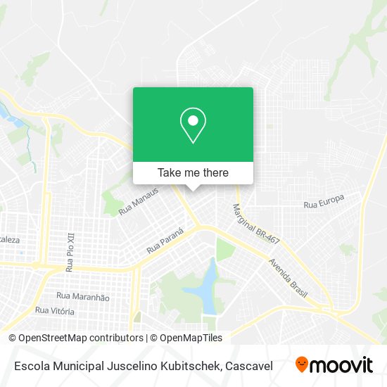 Mapa Escola Municipal Juscelino Kubitschek