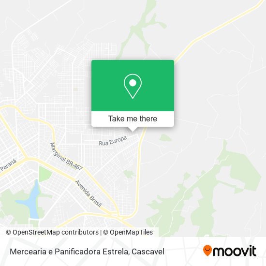 Mapa Mercearia e Panificadora Estrela