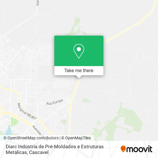 Diarc Indústria de Pré-Moldados e Estruturas Metálicas map