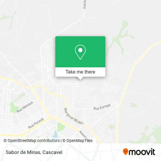 Sabor de Minas map