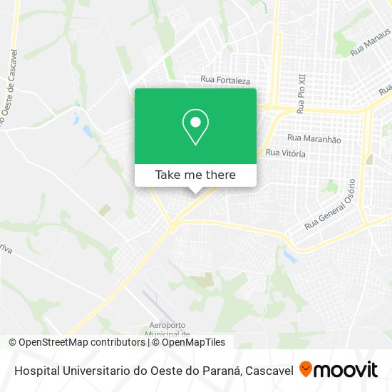 Hospital Universitario do Oeste do Paraná map