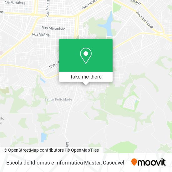 Mapa Escola de Idiomas e Informática Master