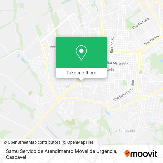 Samu Servico de Atendimento Movel de Urgencia map
