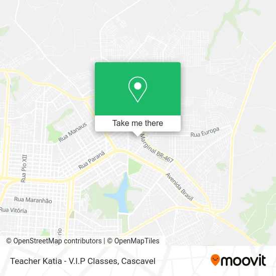 Teacher Katia - V.I.P Classes map