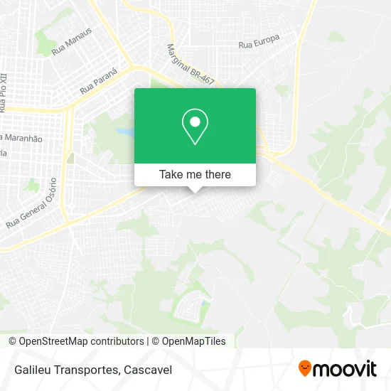 Galileu Transportes map