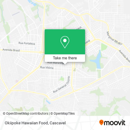 Okiipoke Hawaiian Food map