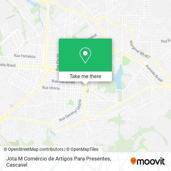 Mapa Jota M Comércio de Artigos Para Presentes