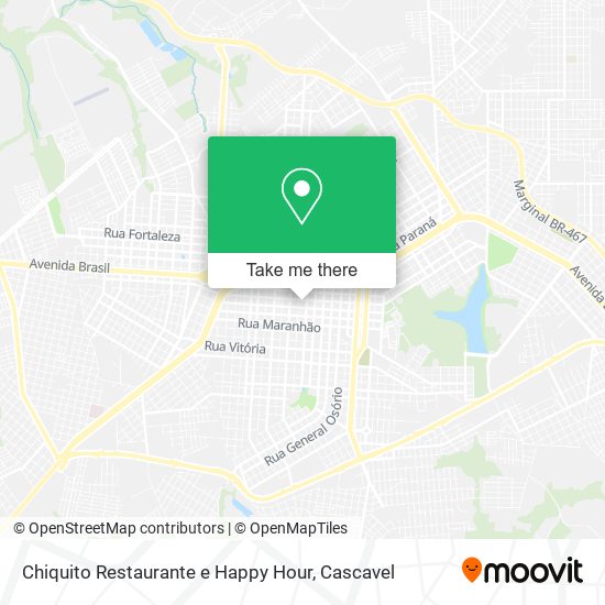 Mapa Chiquito Restaurante e Happy Hour