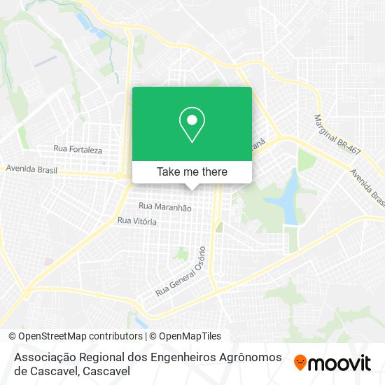 Associação Regional dos Engenheiros Agrônomos de Cascavel map