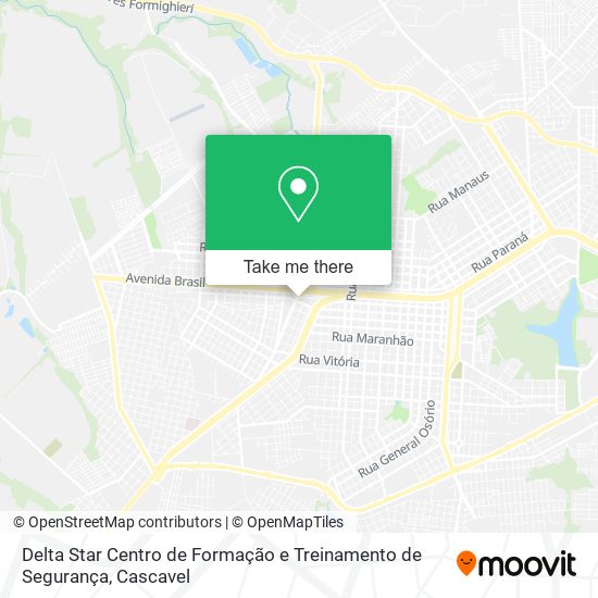 Mapa Delta Star Centro de Formação e Treinamento de Segurança