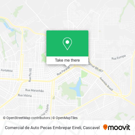 Mapa Comercial de Auto Pecas Embrepar Eireli