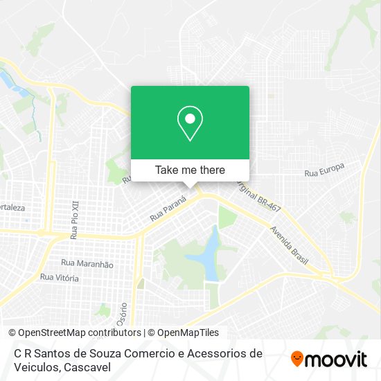 Mapa C R Santos de Souza Comercio e Acessorios de Veiculos